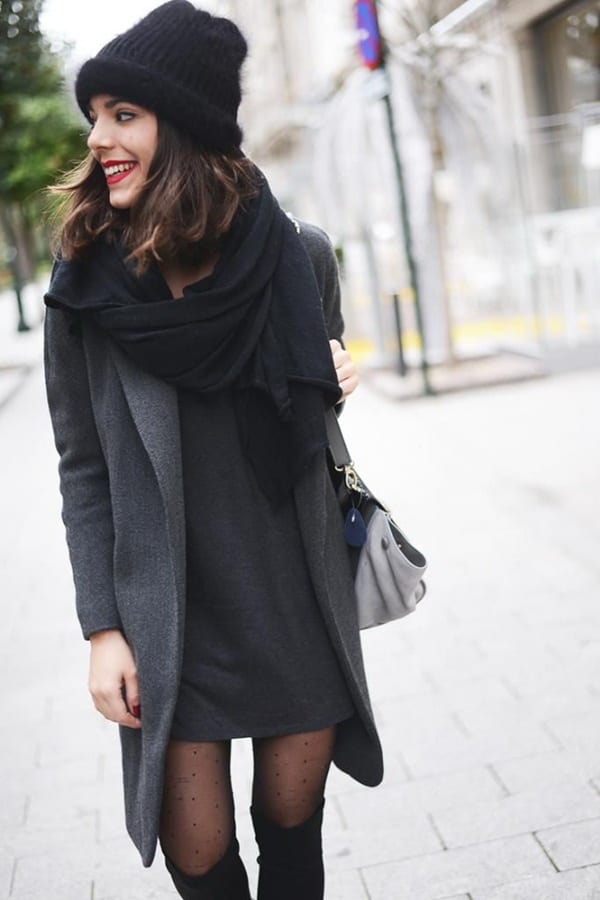 10 vestidos de punto que solucionarán tus looks de invierno - StyleLovely
