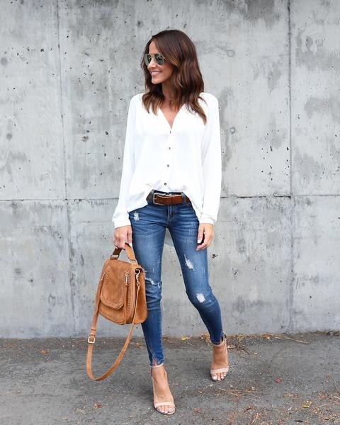 Blusa blanca + Blue jeans: El outfit atemporal | Chic