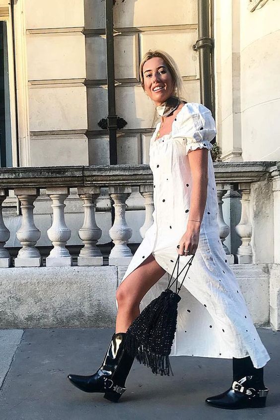 vestidos con botines