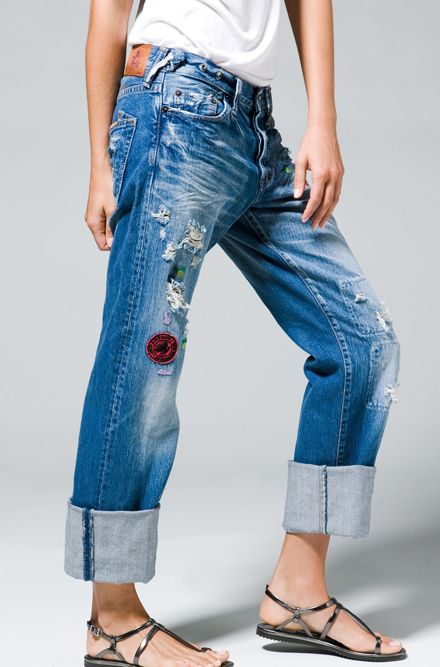 jeans folded-up