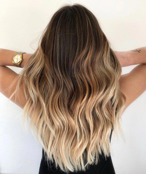 golden ice ombré