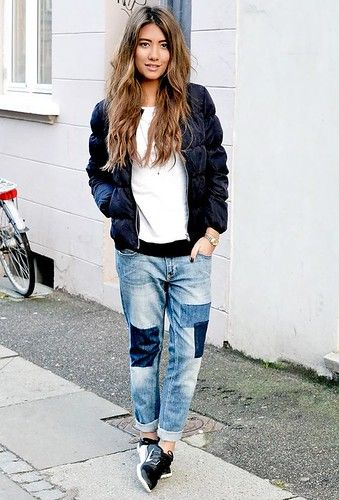 patchwork jeans