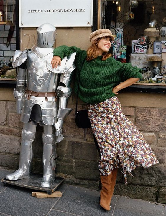 falda midi estampada