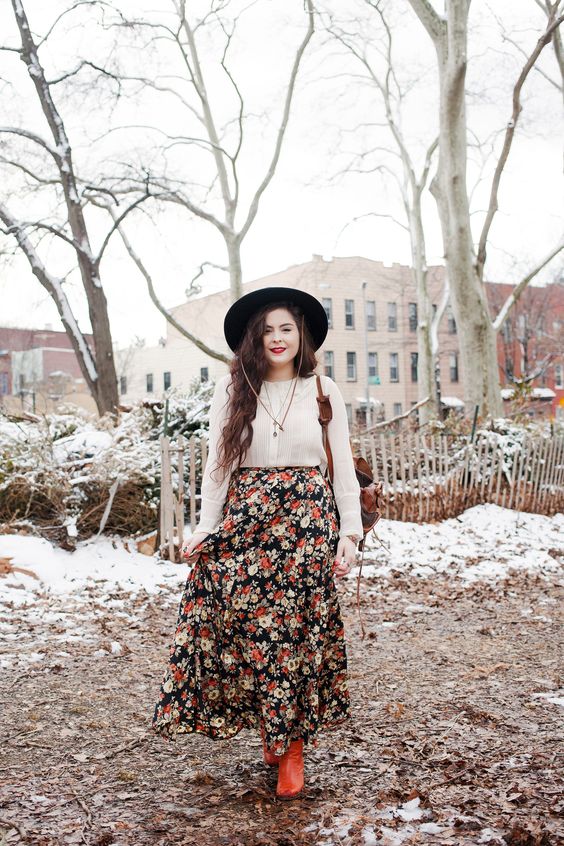 falda midi estampada