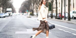 falda midi estampada