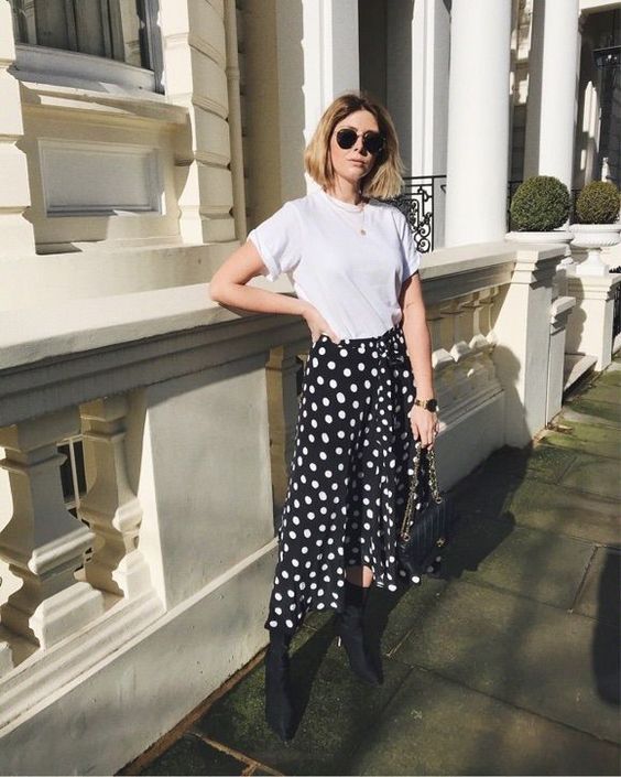 falda midi estampada