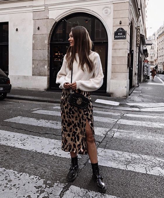 falda midi estampada