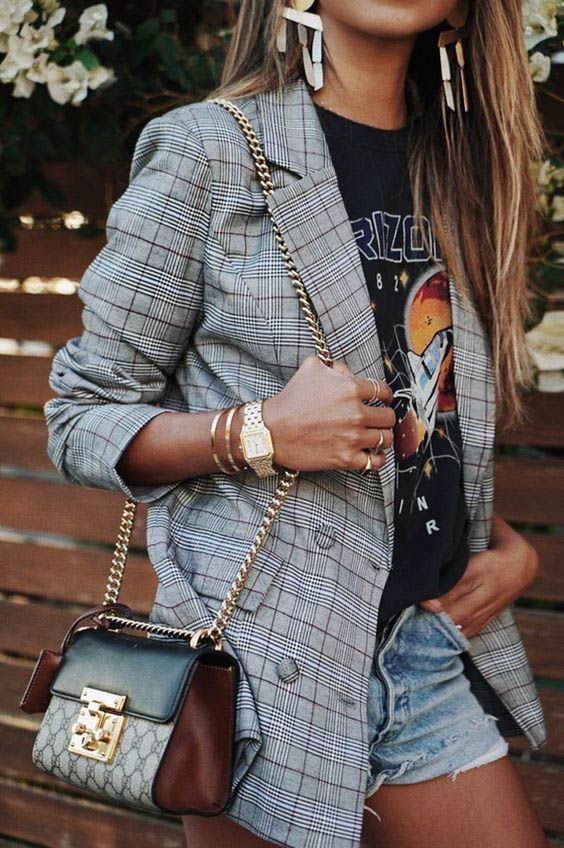 blazer con short