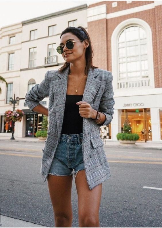 blazer con short