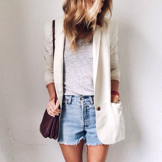 blazer con short