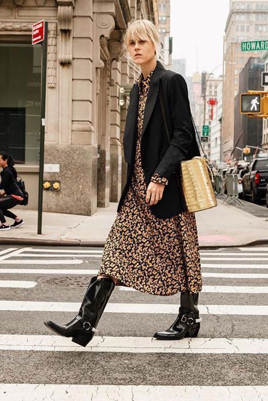 vestido midi con blazer