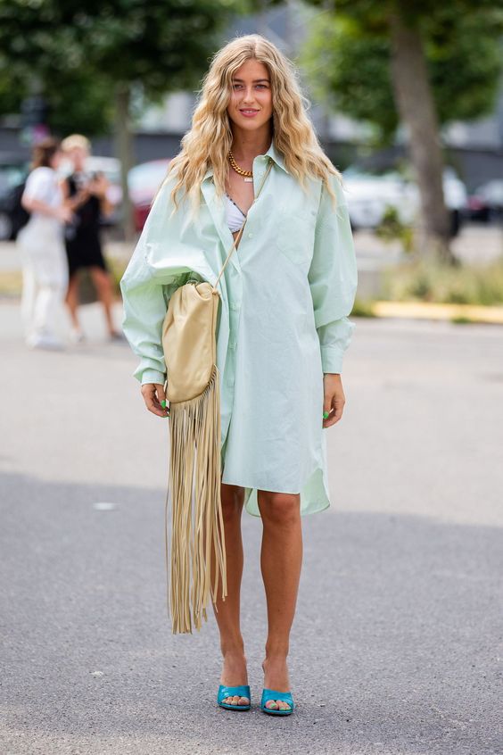vestidos camiseros para ir a la playa