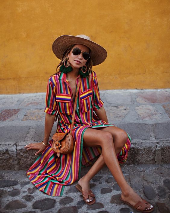 vestidos camiseros para ir a la playa