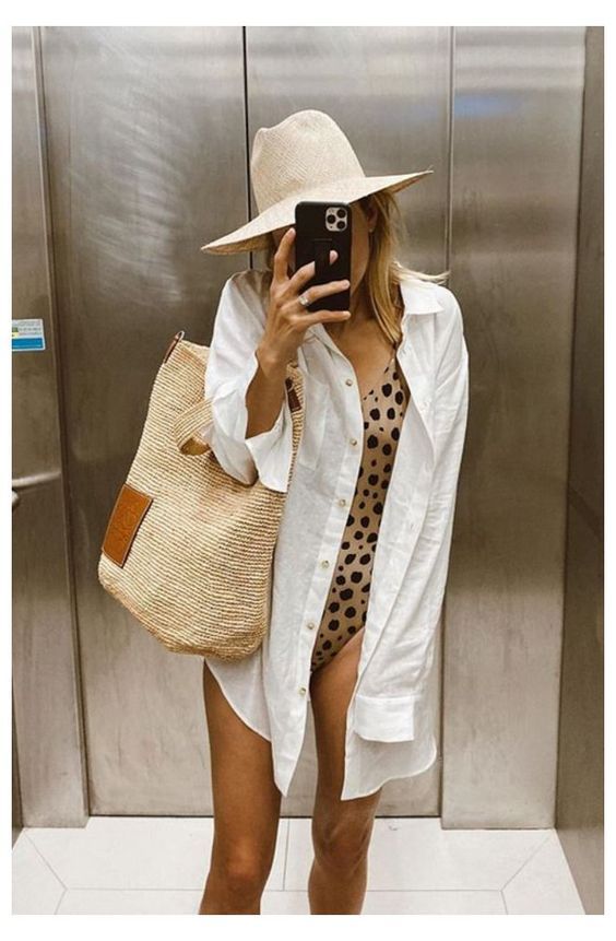 vestidos camiseros para ir a la playa