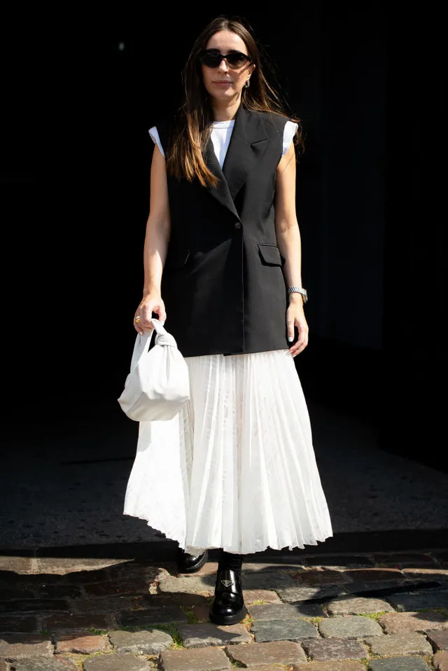 chaleco largo sin mangas