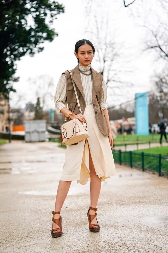 chaleco largo sin mangas