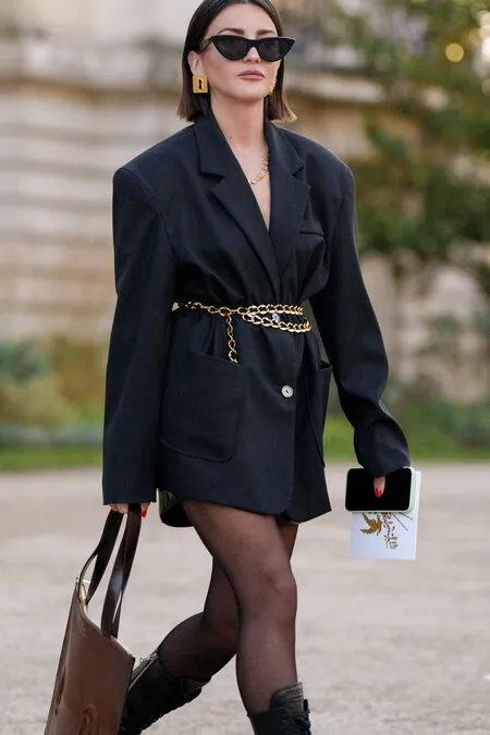 cinturón de cadena chaqueta