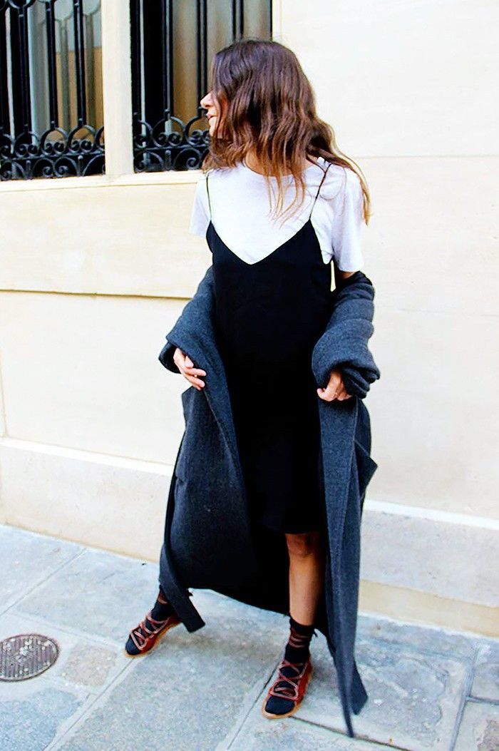 vestido satinado con polera 4