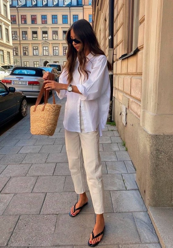 camisa blanca look