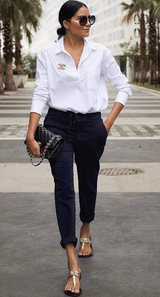 camisa blanca look