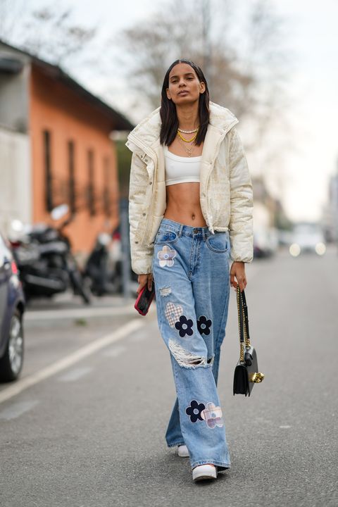 pantalón a la cadera street style